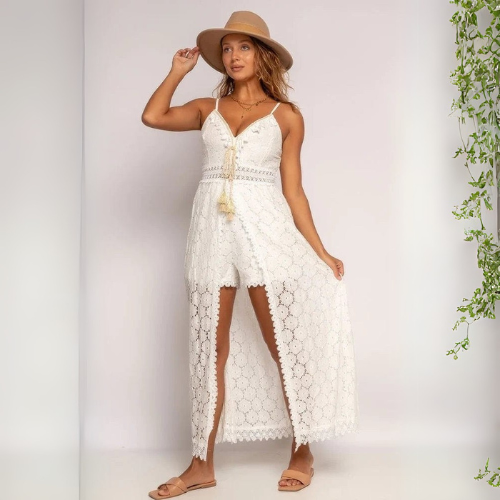 Alicia | Chique Vestido Blanco de Ibiza