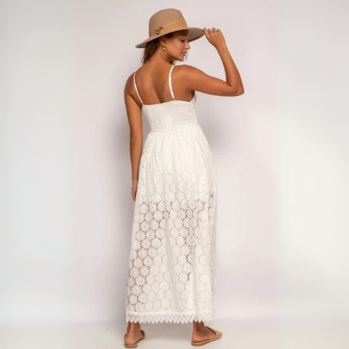 Alicia | Chique Vestido Blanco de Ibiza
