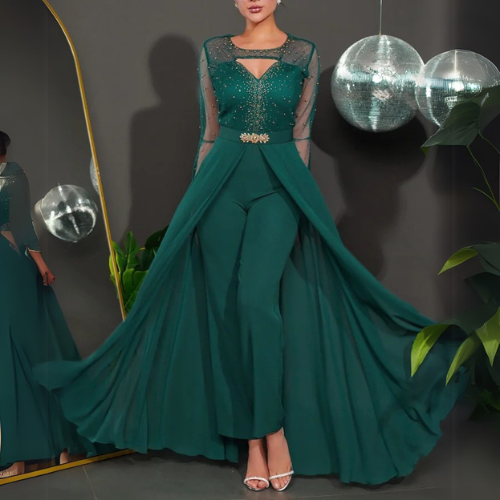 Mono de encaje con strass – Brilla con elegancia